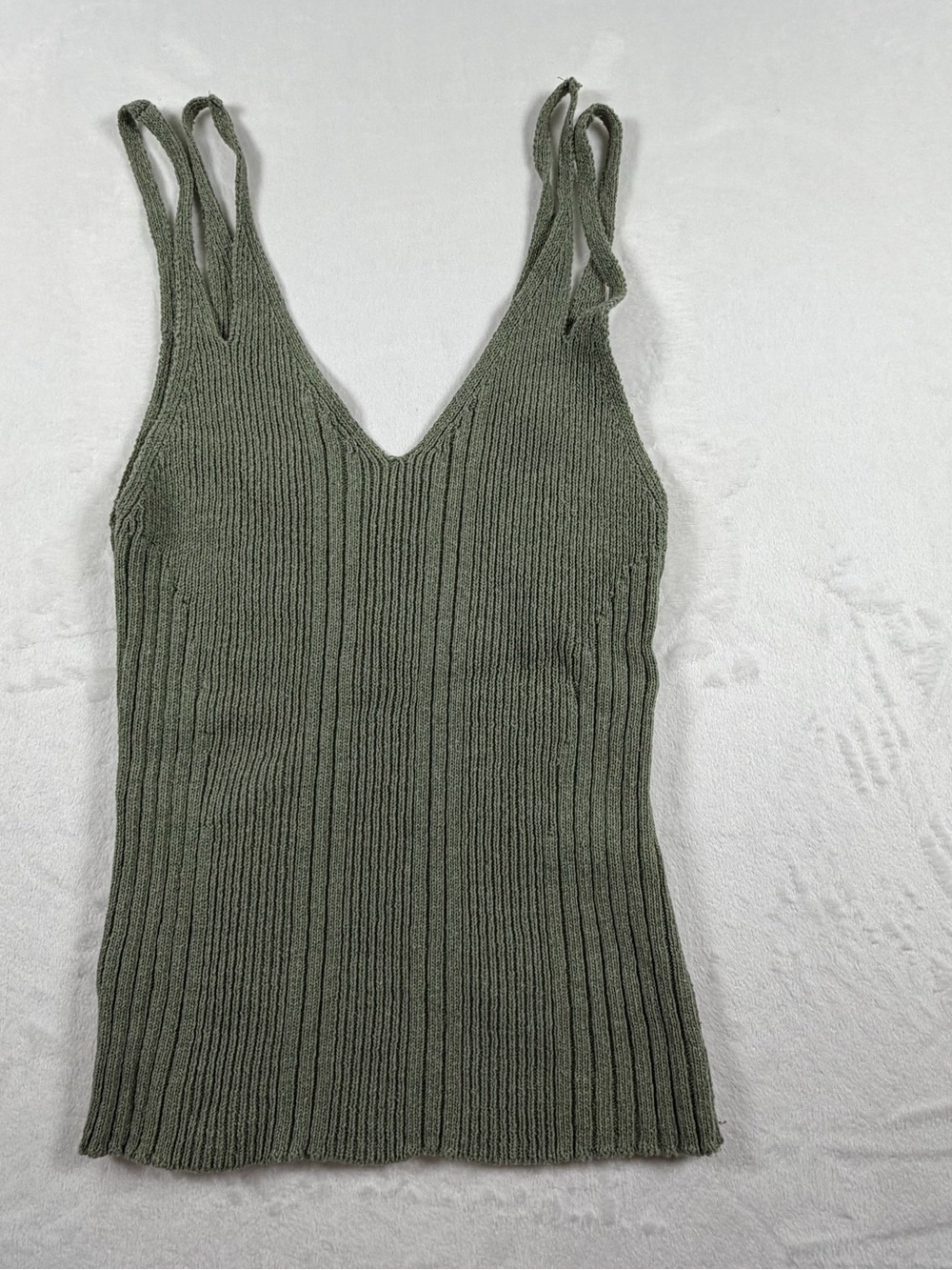 Pilcro Ribbed V-Neck Knit Tank Top - Picture 3 of 5